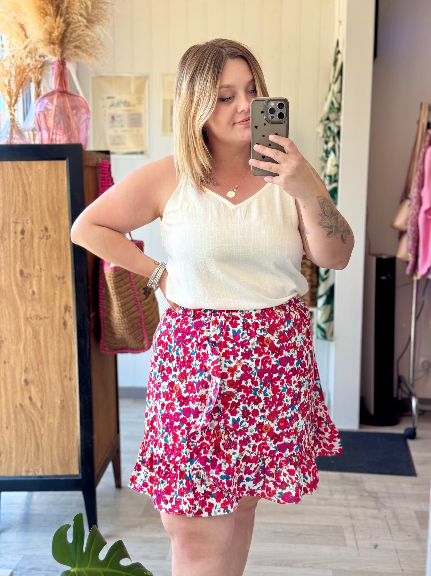 Jupe-short fleurie Anais