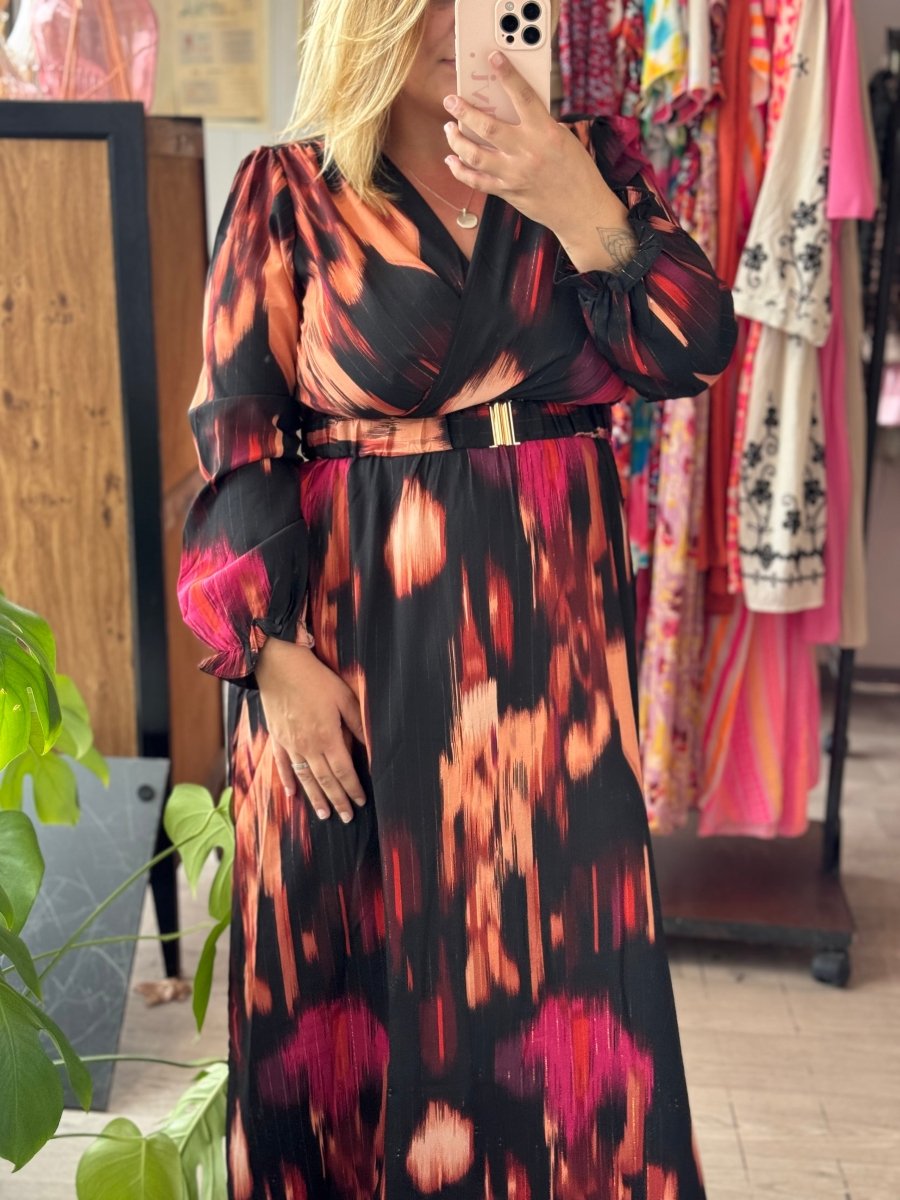 Robe longue Amara camel – Tailles L à 4XL
