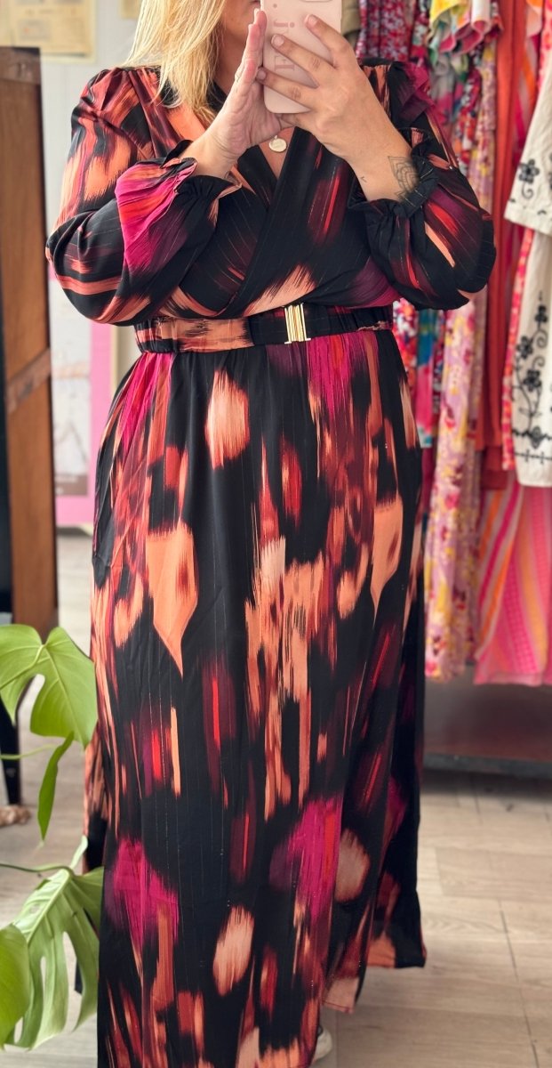Robe longue Amara camel – Tailles L à 4XL