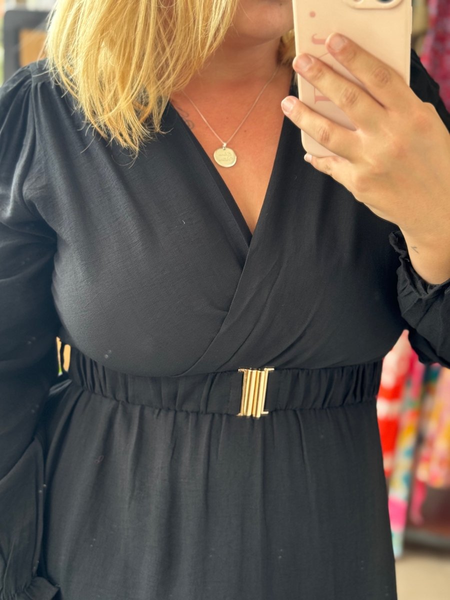 Robe longue Elsa noire – Tailles L à 4XL