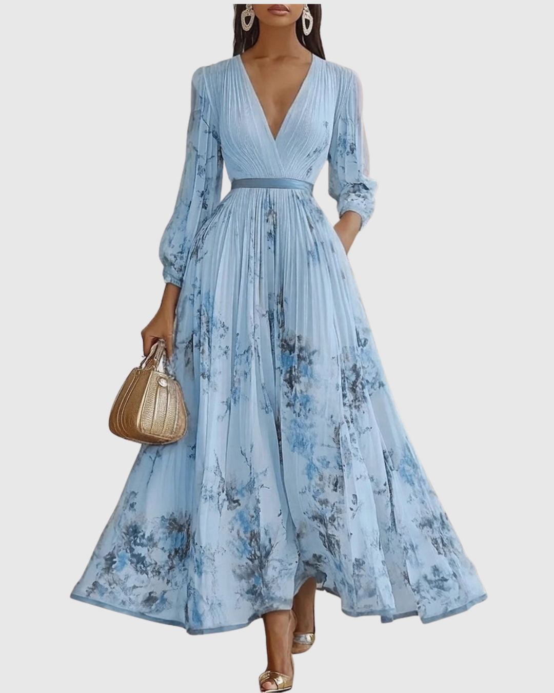Darla - Pleated Elegance Dress