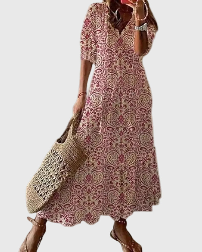 Amalia | Retro Boho Summer Maxi Dress