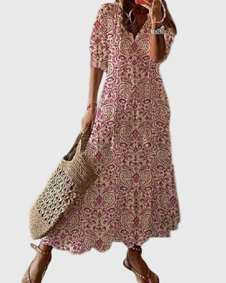 Amalia | Retro Boho Summer Maxi Dress