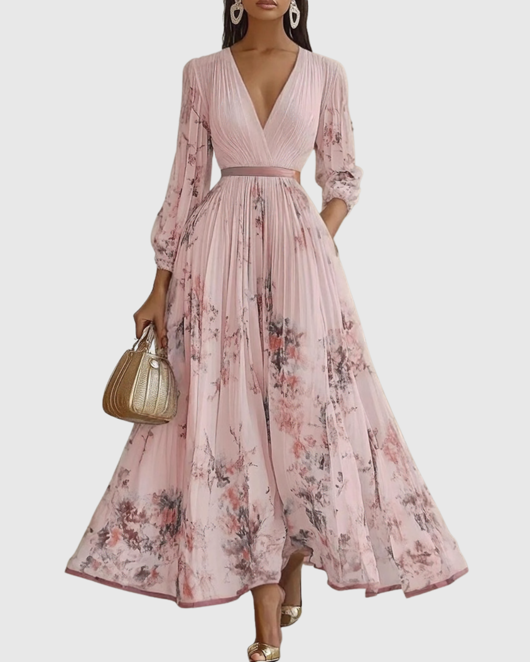 Darla - Pleated Elegance Dress