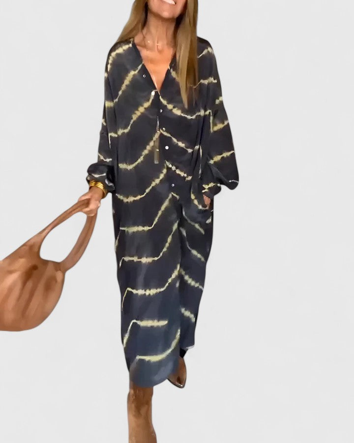 Amelie™ | Stylish Bohemian Striped Maxi Dress