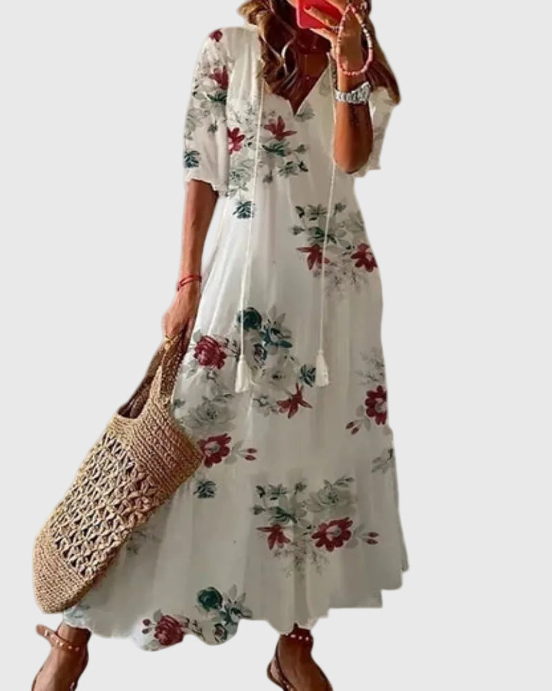 Amalia | Retro Boho Summer Maxi Dress