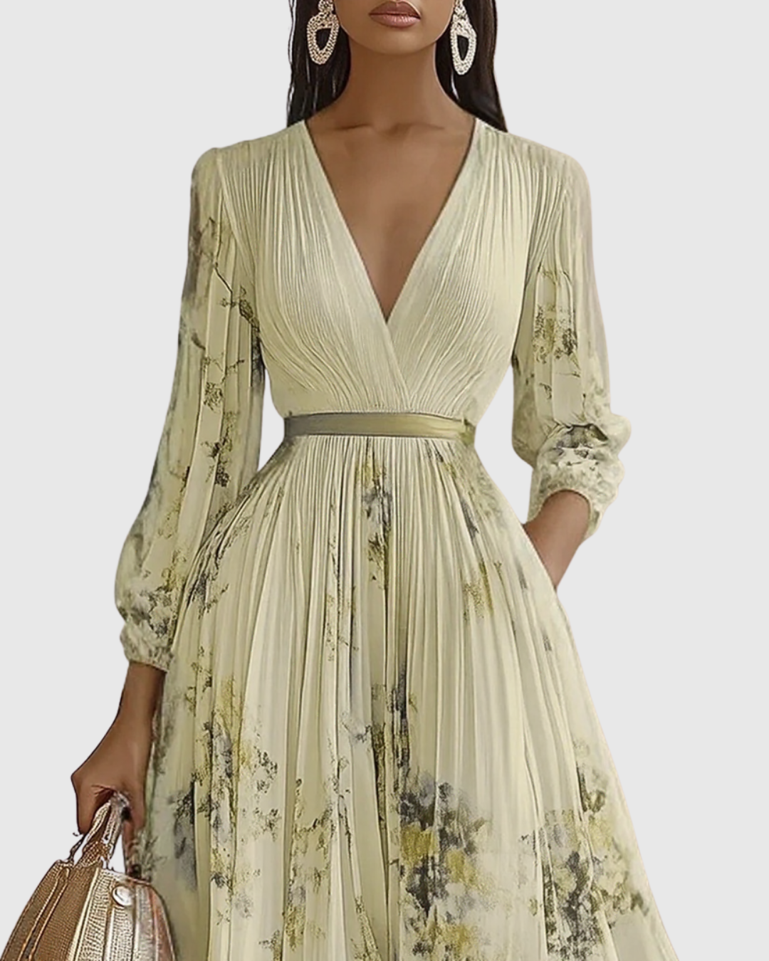 Darla - Pleated Elegance Dress