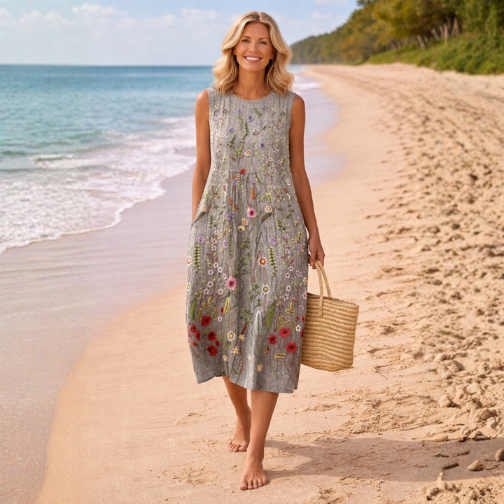 Cara | Wildflower Print Midi Dress