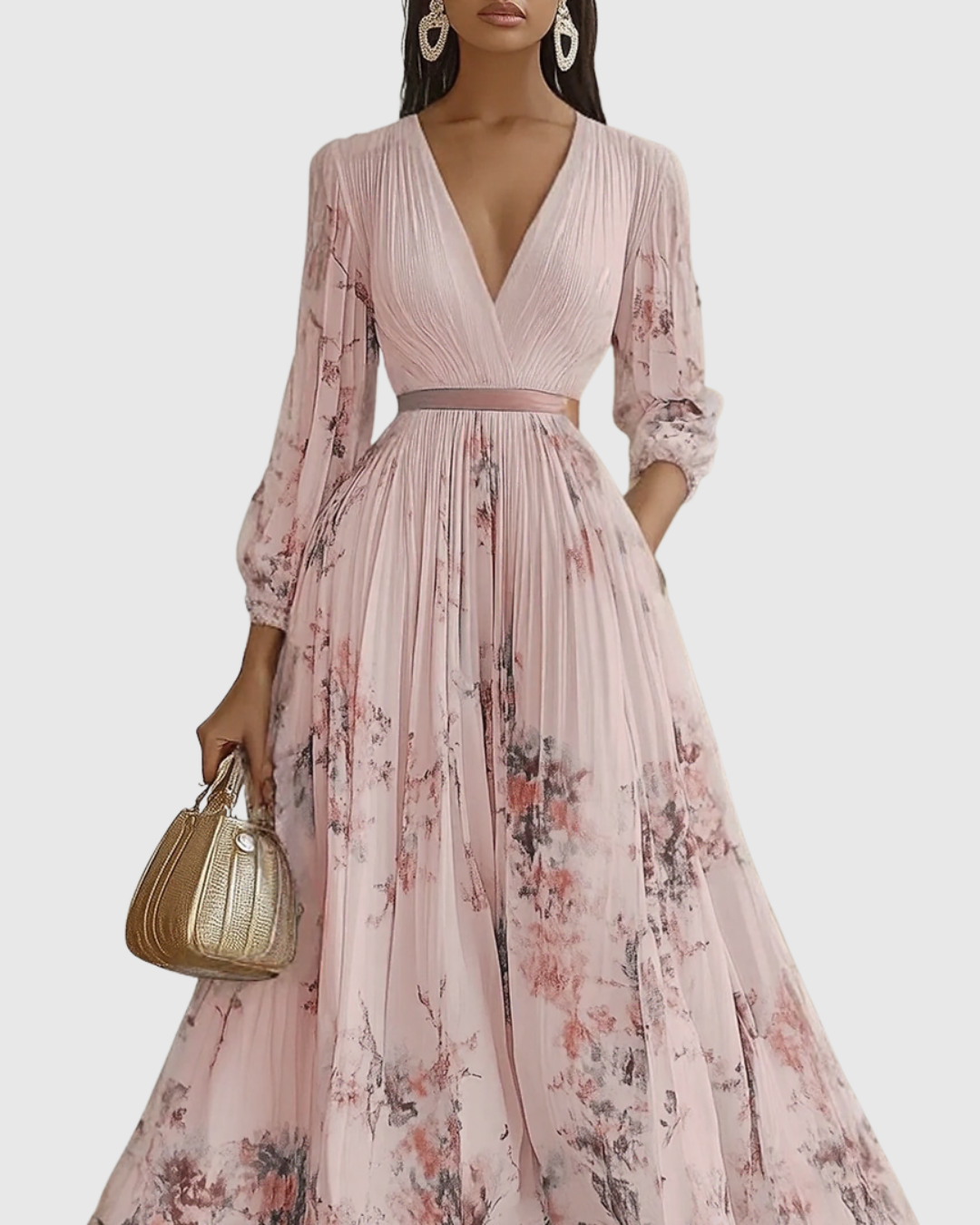 Darla - Pleated Elegance Dress