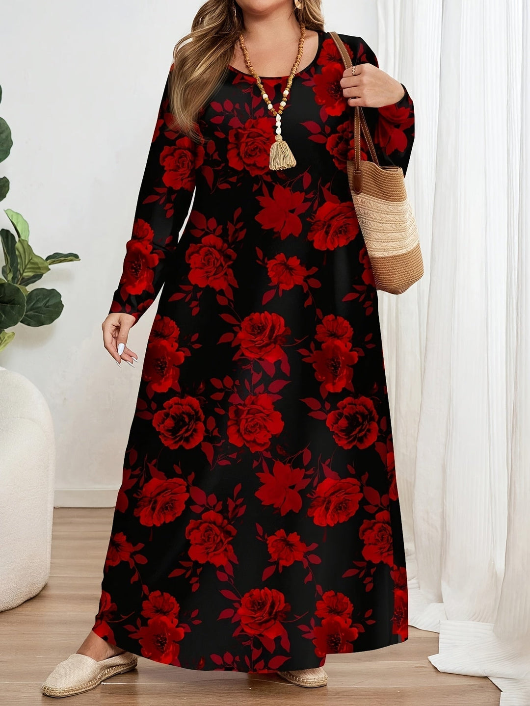 Elegant Floral Maxi Dress