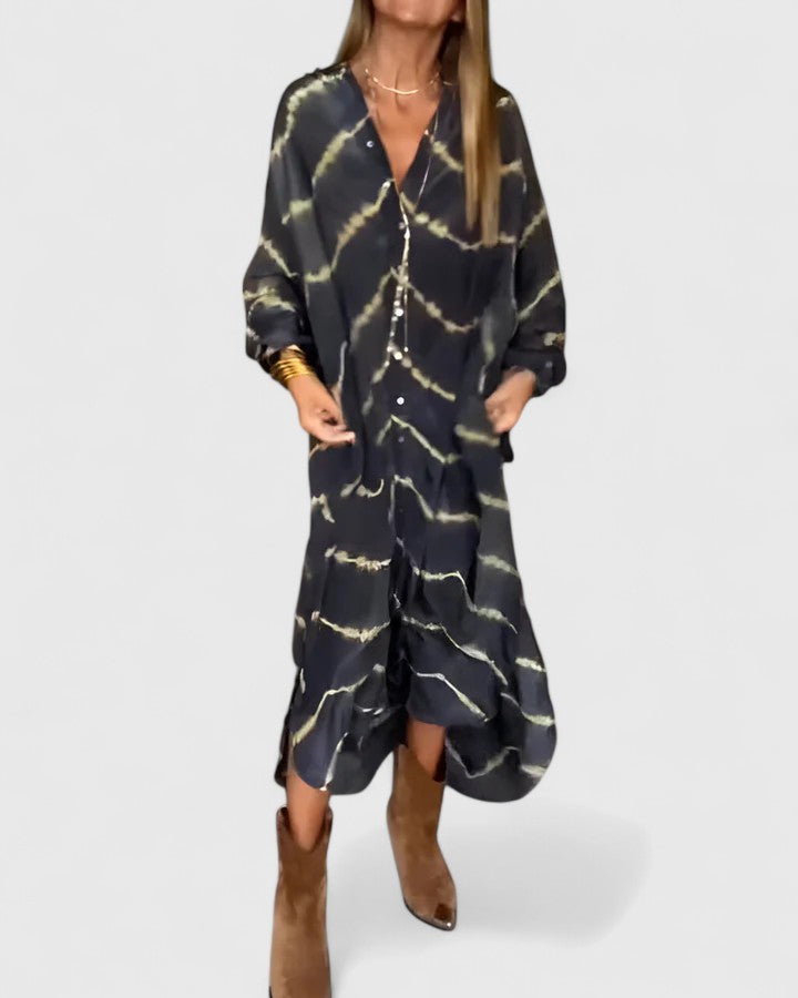 Amelie™ | Stylish Bohemian Striped Maxi Dress