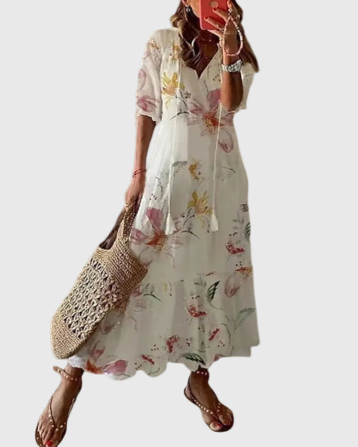 Amalia | Retro Boho Summer Maxi Dress