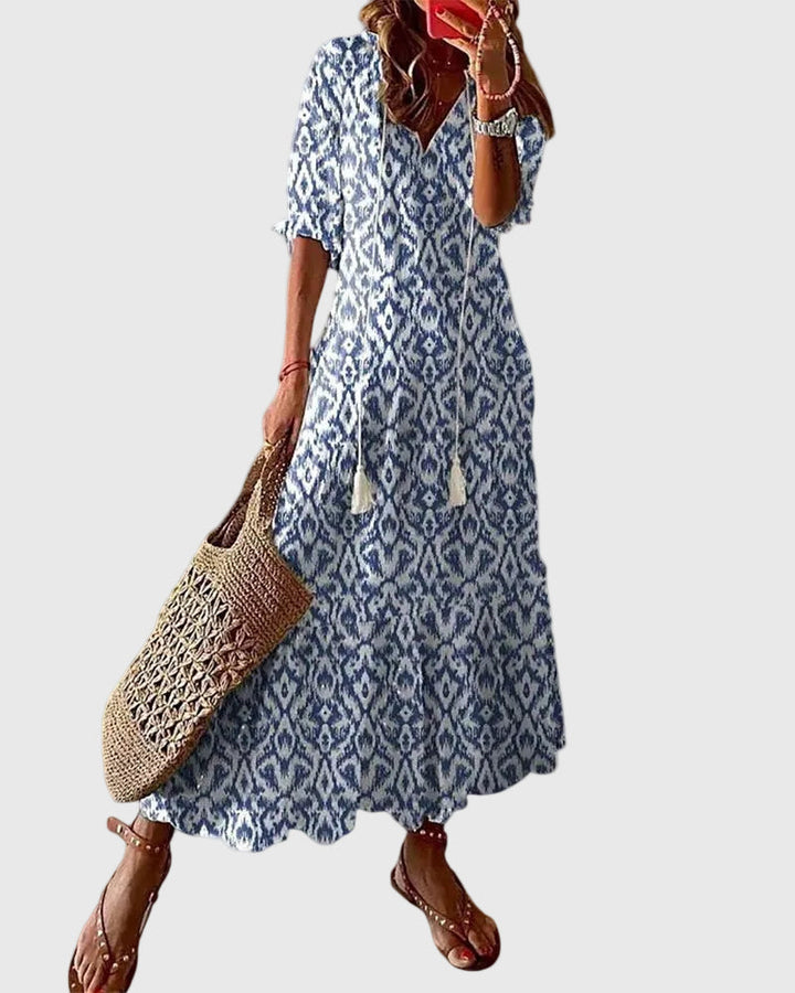 Amalia | Retro Boho Summer Maxi Dress