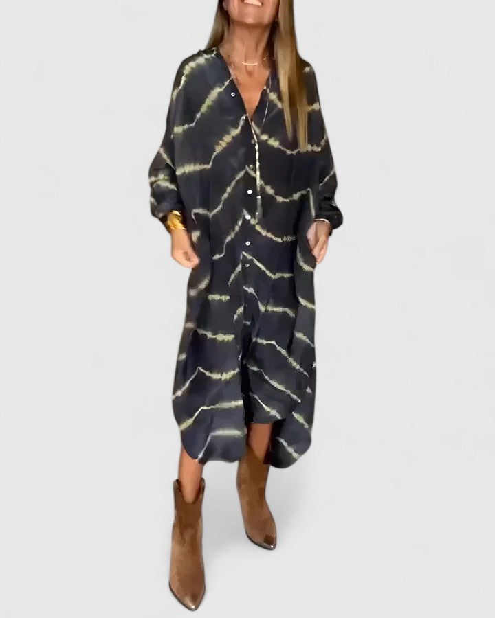 Amelie™ | Stylish Bohemian Striped Maxi Dress
