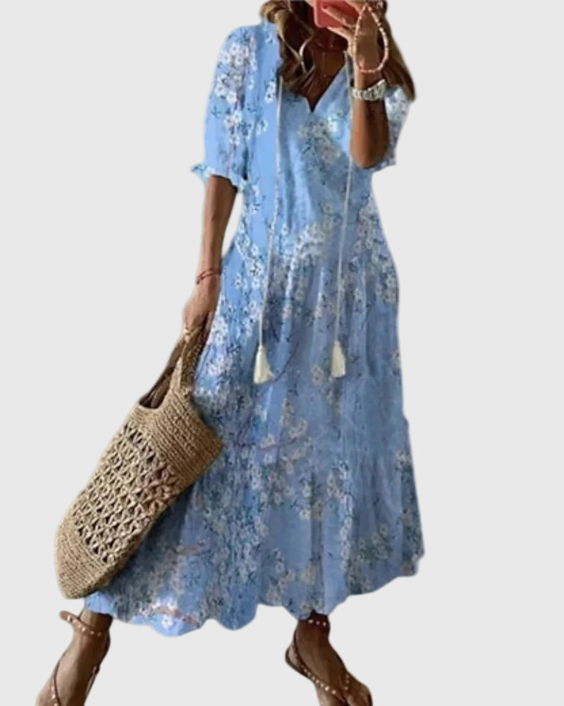 Amalia | Retro Boho Summer Maxi Dress