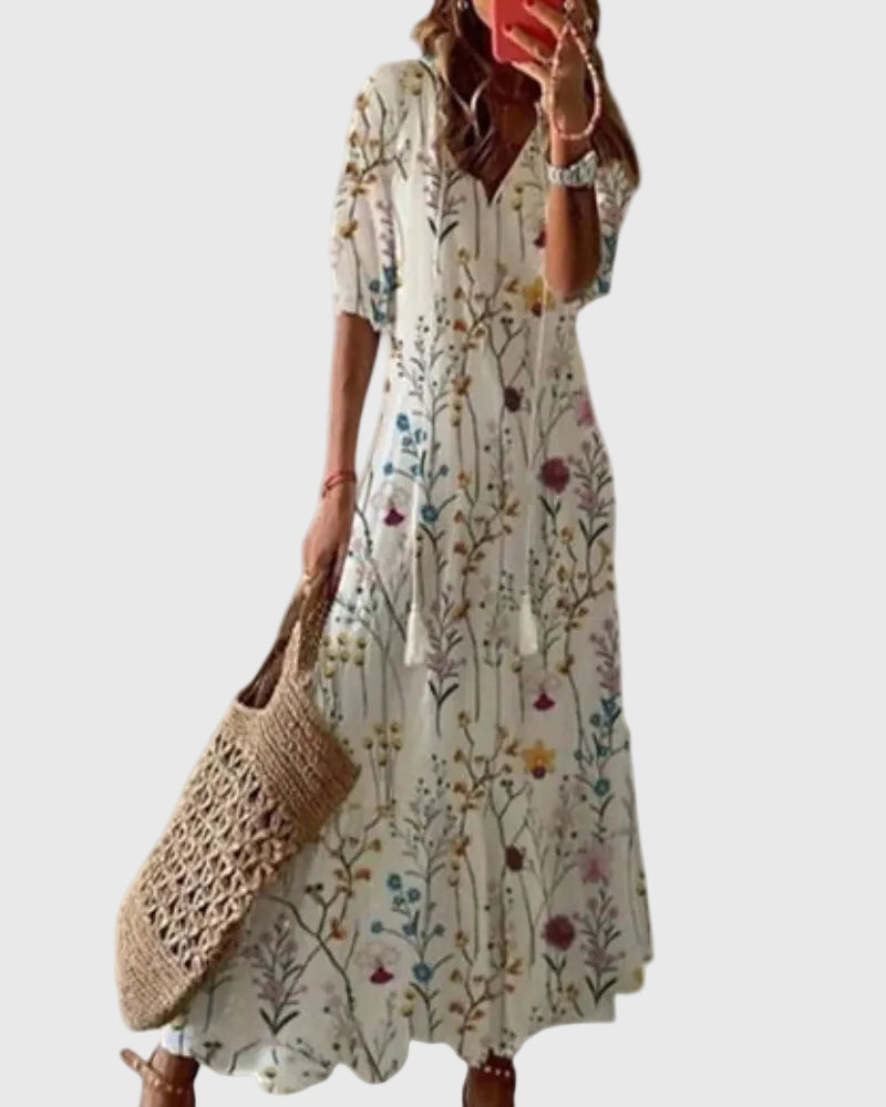 Amalia | Retro Boho Summer Maxi Dress