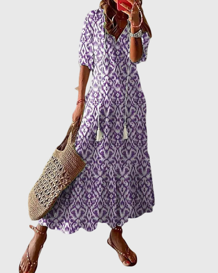 Amalia | Retro Boho Summer Maxi Dress