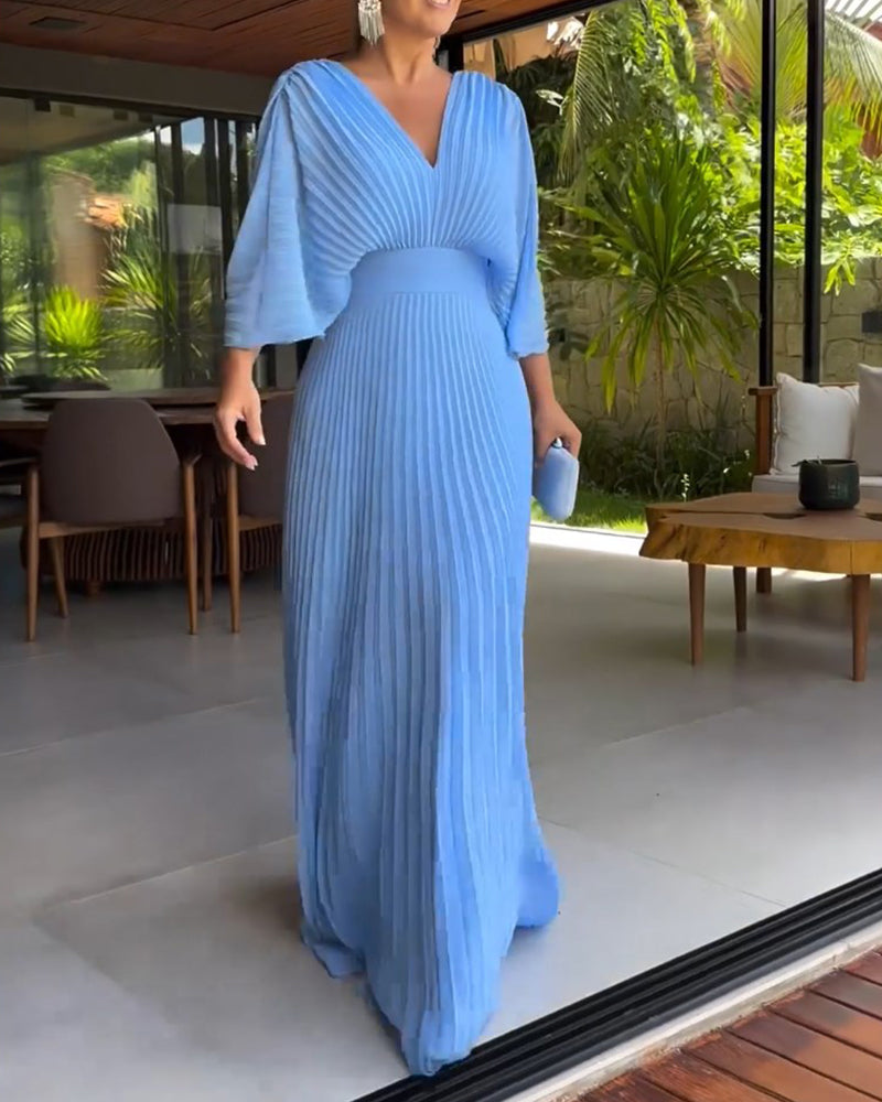 Nerida - Pleated Elegance Dress