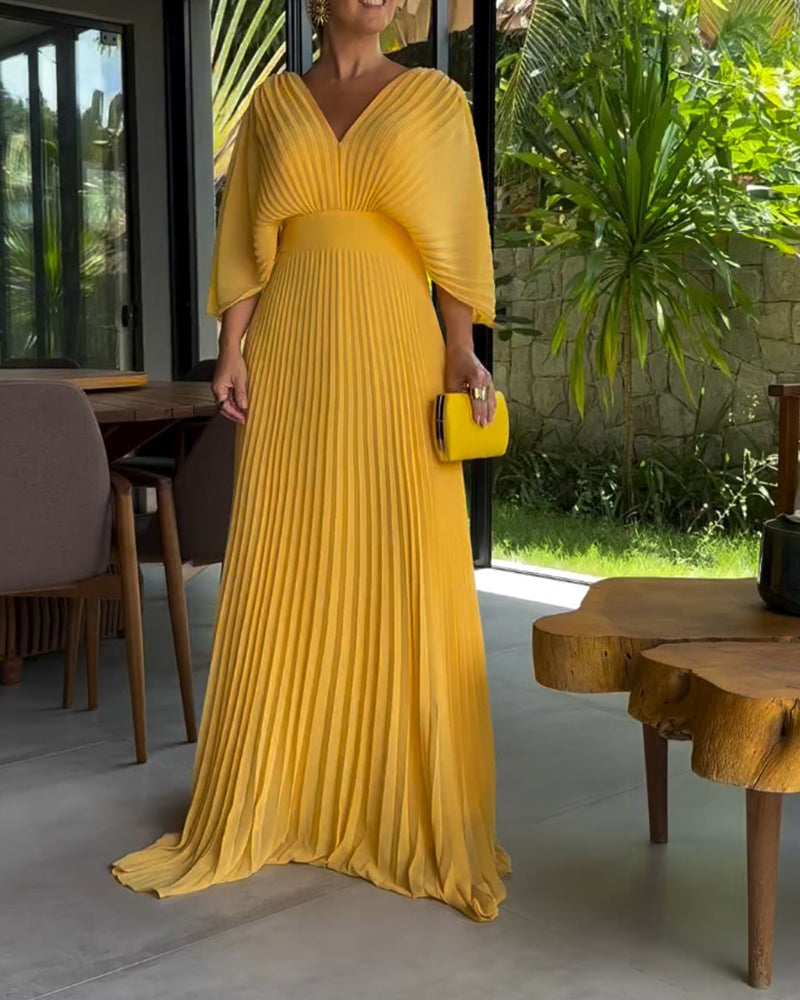 Nerida - Pleated Elegance Dress