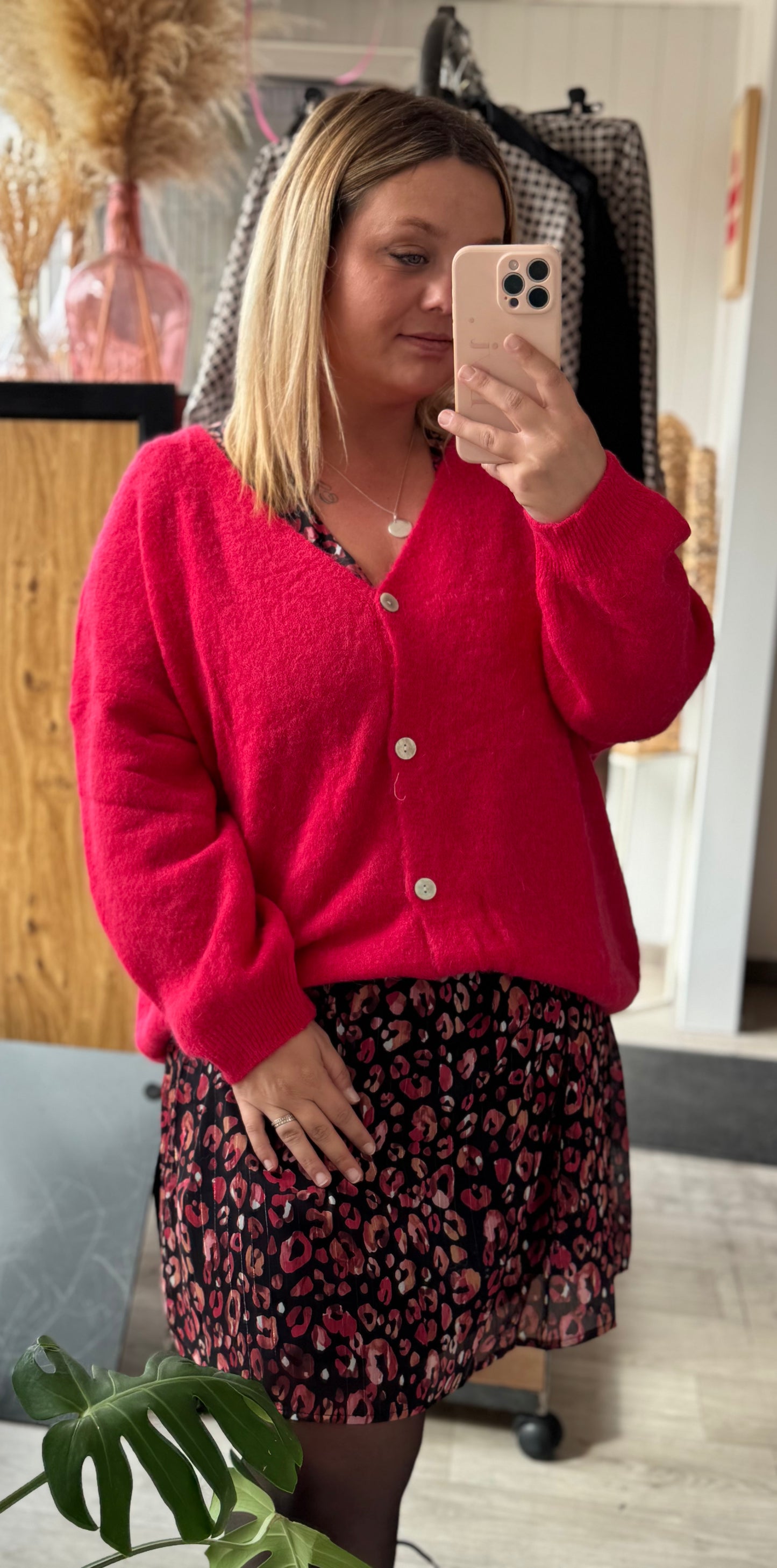 Robe Livia – Léopard Rouge & Orange Du L au 4XL