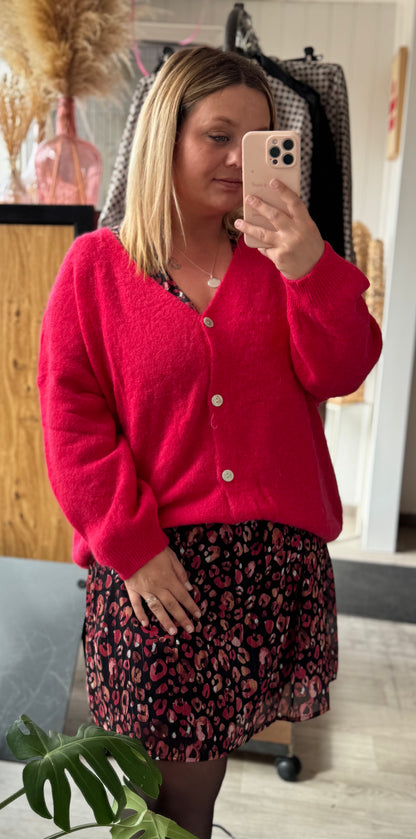 Robe Livia – Léopard Rouge & Orange Du L au 4XL