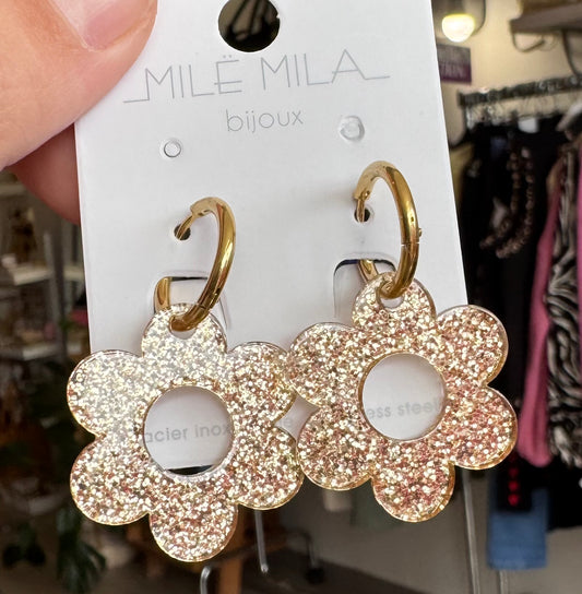 Boucles d'oreilles fleurs