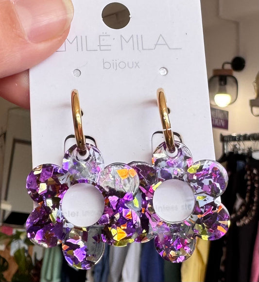 Boucles d'oreilles fleurs