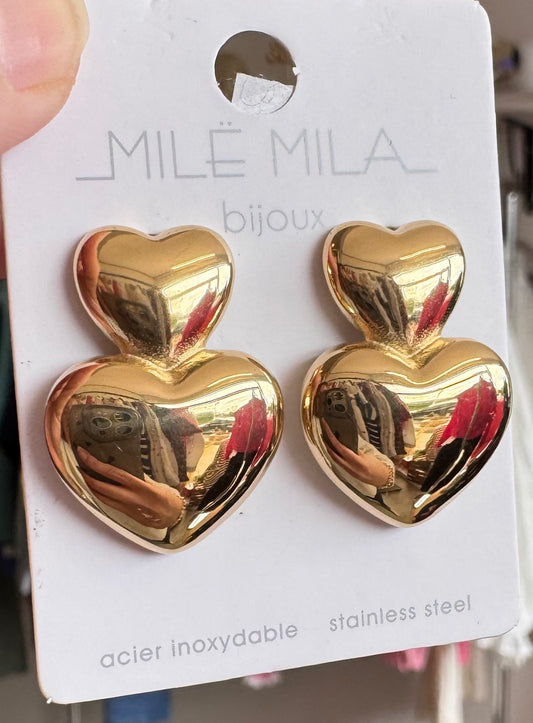 Boucles d'oreilles coeurs