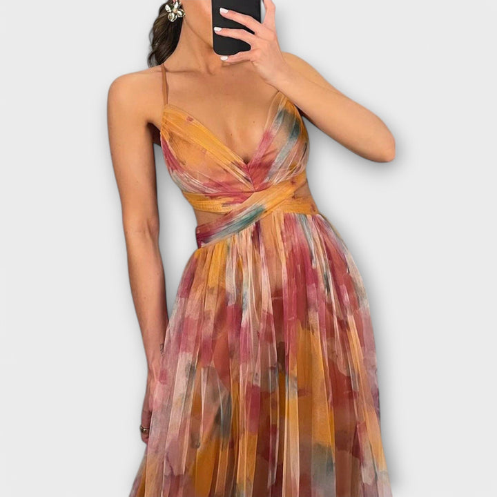 Chic Annai Maxi Dress in Knit - Flattering Silhouette