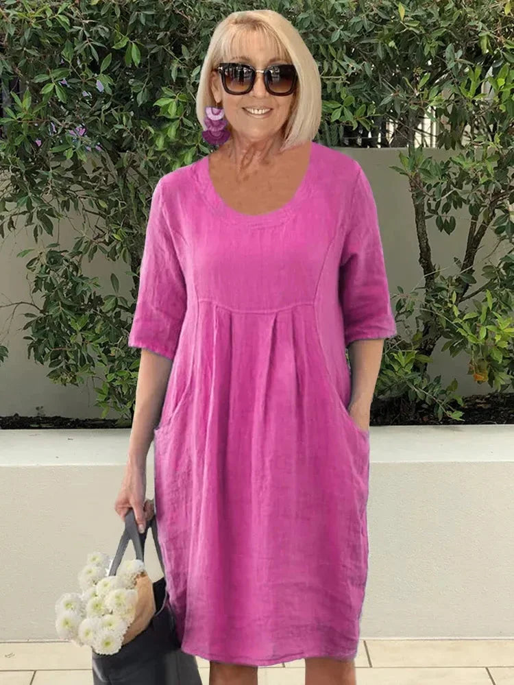 Kelani - Midi Dress Tunic with Pockets