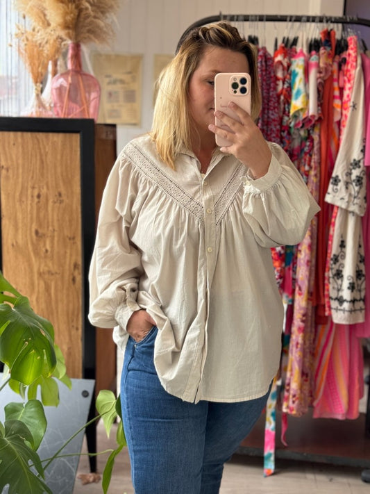 Blouse beige Wendy - ElviElvi