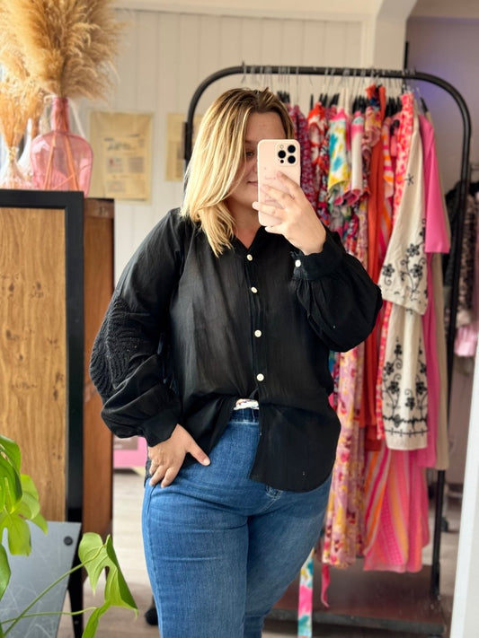 Blouse noir Léa - ElviElvi