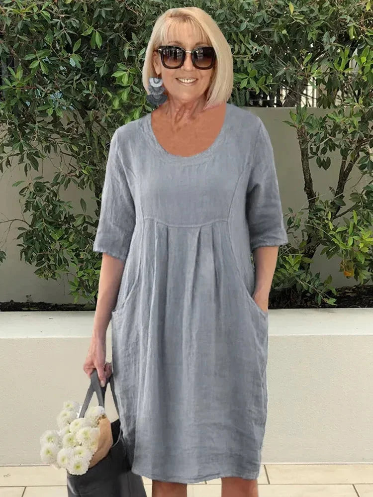 Kelani - Midi Dress Tunic with Pockets