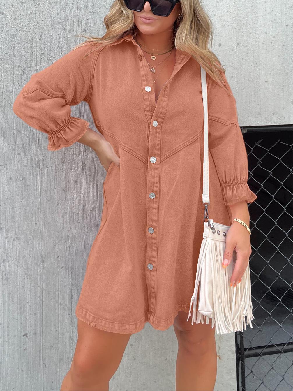 Elowyn - Casual Denim Dress