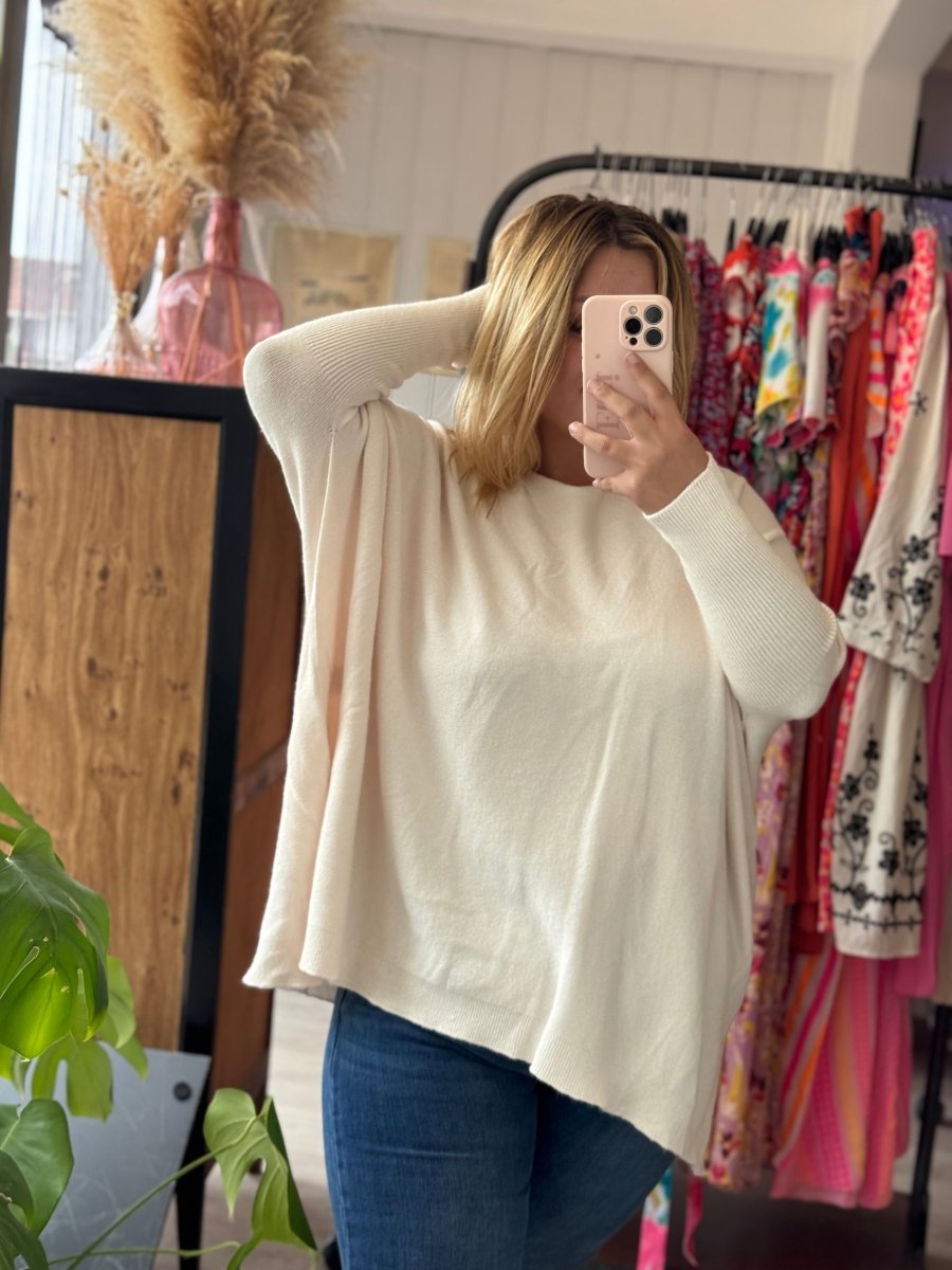 Pull Jacqueline écru sans couture – Femme 40-50