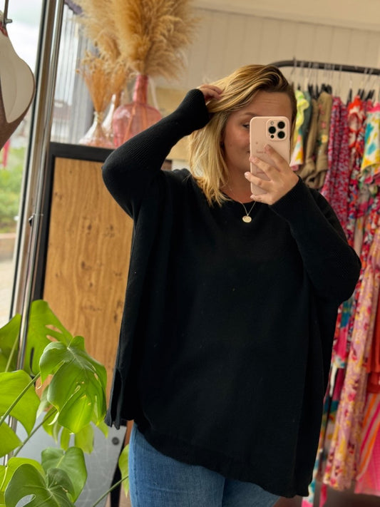 Pull sans couture noir Enola - ElviElvi