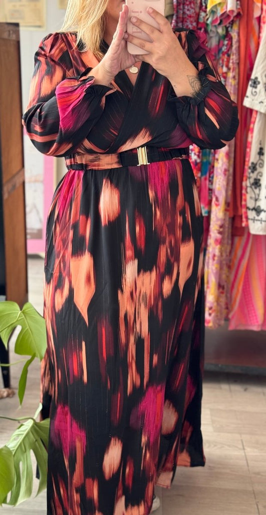 Robe longue Amara camel – Tailles L à 4XL